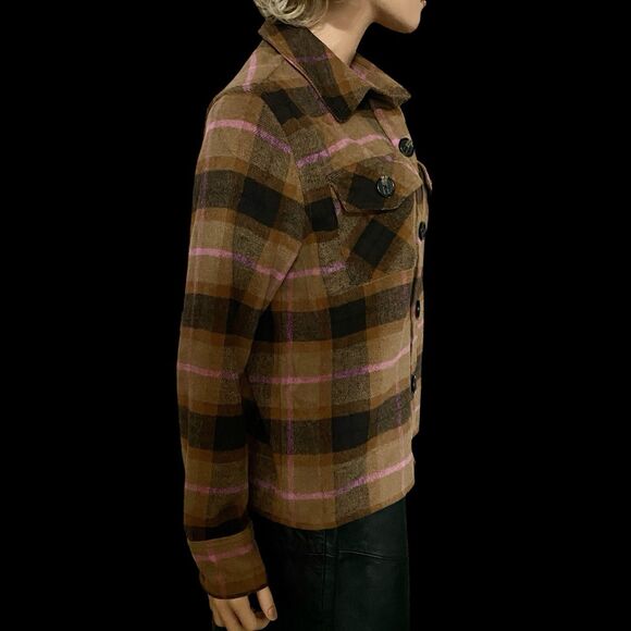 NWOT Steve Madden Shacket Women's M Casual Relaxed Fit Buffalo Plaid Outdoors - Picture 4 of 12